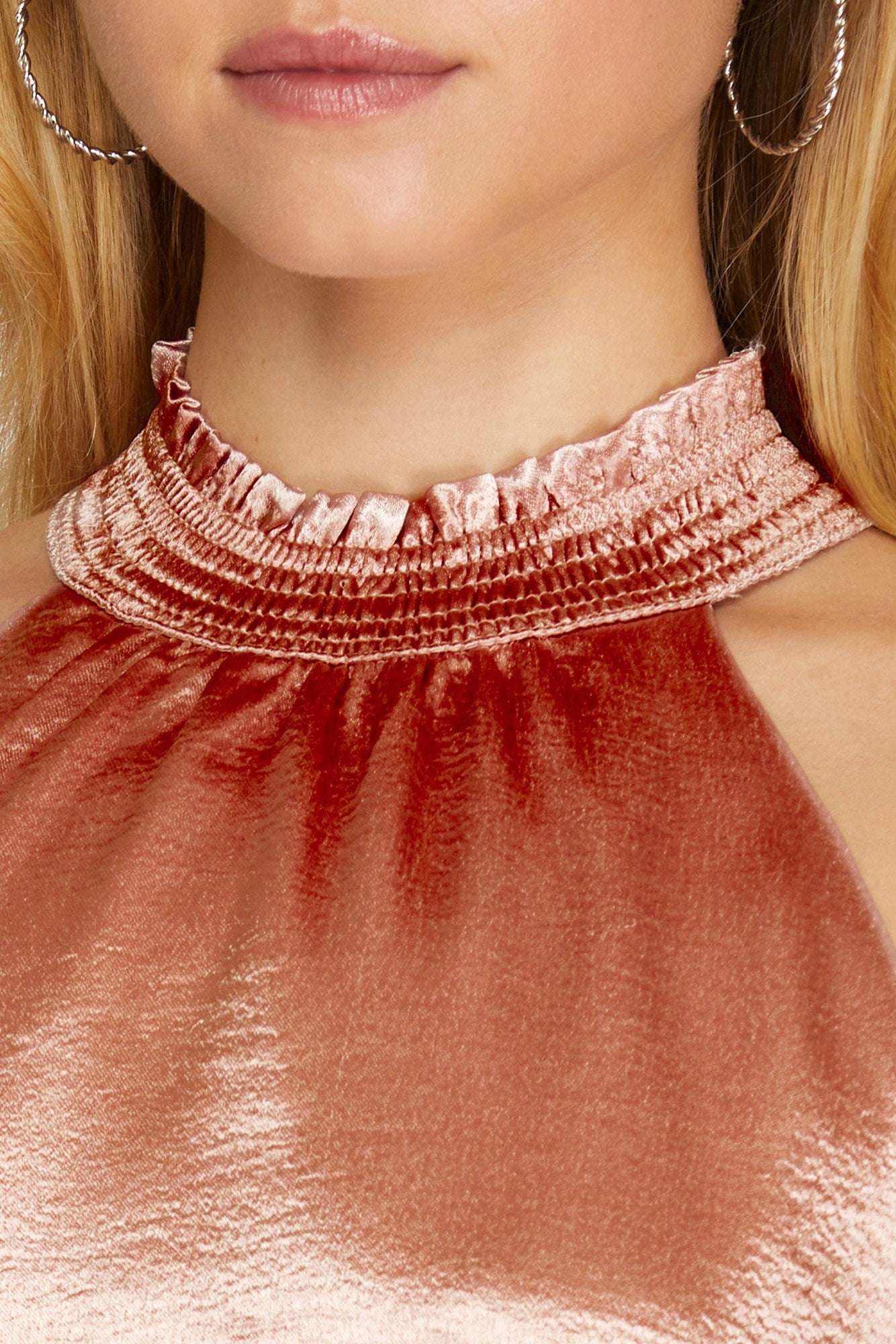 Mock neck dress