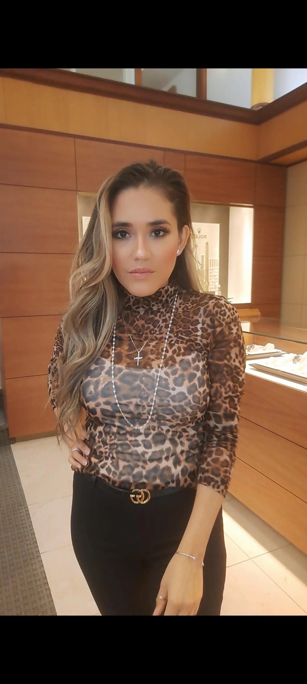 Leopard long sleeve top