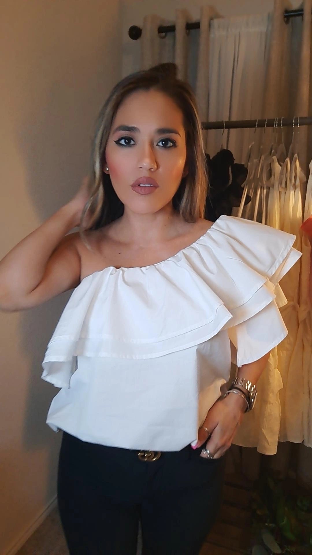 One shoulder