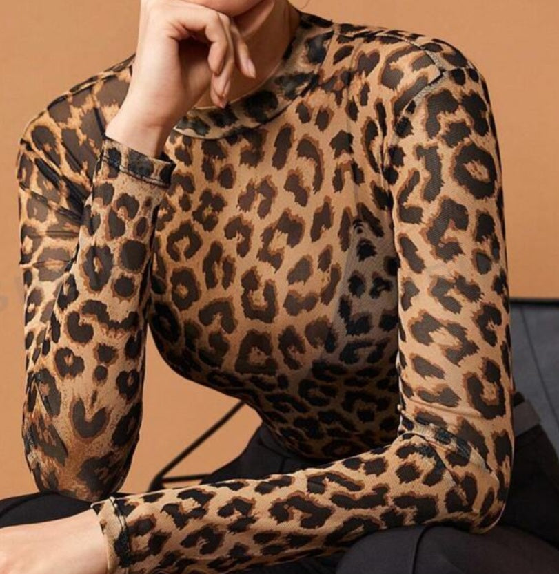 Leopard long sleeve top